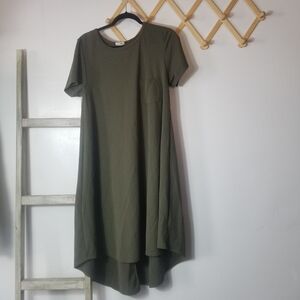 LULAROE WOMEN'S OLIVE GREEN DRESS SIZE LARGE